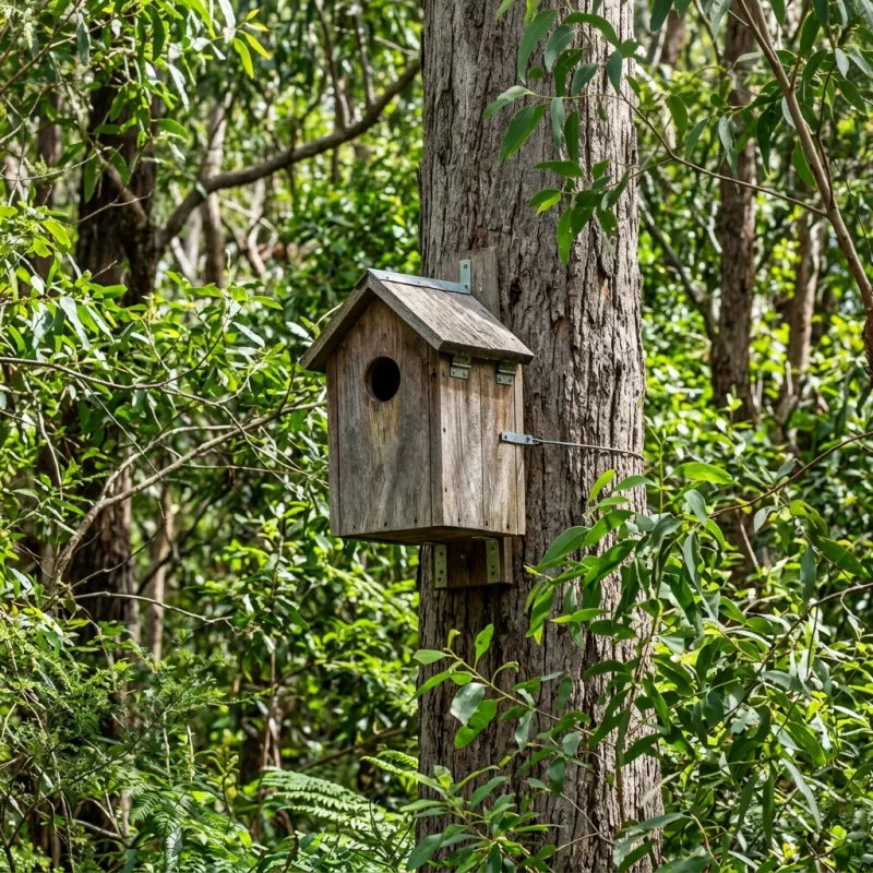 Animal nesting box installed as a humane alternative to a Kangaroo Ground roof cavity